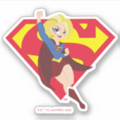 Sticker Super Hero filles Supergirl DC (Devant)
