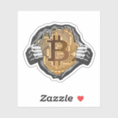 Sticker Super héros Bitcoin (Feuille)