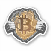 Sticker Super héros Bitcoin (Devant)
