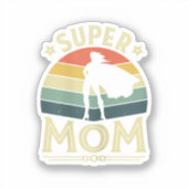 Sticker Super Maman Super Enseignant Super Fatigué Funny (Recto)