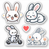 Sticker Super mignon lapin (Devant)