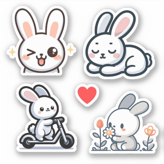 Sticker Super mignon lapin (Devant)