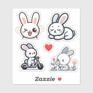 Sticker Super mignon lapin