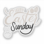 Sticker Super Mignonne Pour Pâques (Devant)