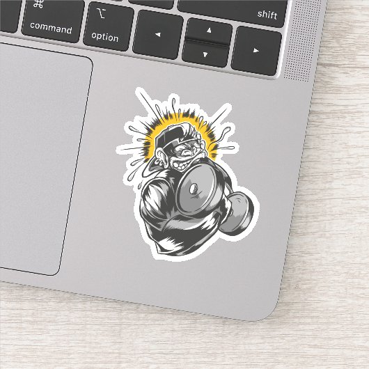 Sticker Super Monkey Gym (Détail)