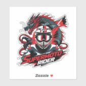 Sticker Super Moto Rider � Motorcycle  (Feuille)
