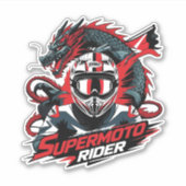 Sticker Super Moto Rider � Motorcycle  (Devant)