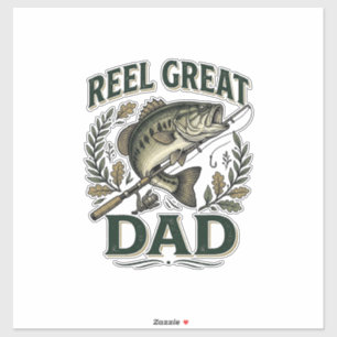 Sticker Super Papa Pêche Vintage Fête des Pères