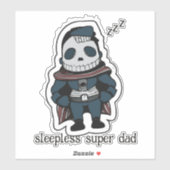 Sticker Super Papa sans daim (Feuille)