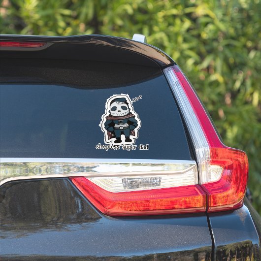 Sticker Super Papa sans daim (Côté voiture)