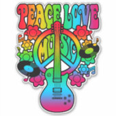 Sticker Super Peace Love (Devant)