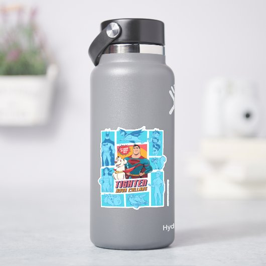 Sticker Super Pets & Justice League - Tighten Your Collars (HydroFlask)