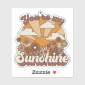 Sticker Super rétro | Vous êtes mon soleil (Feuille)