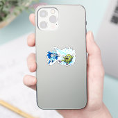 Sticker Super Sanitizer vs. Germ Monster (Téléphone)