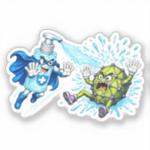 Sticker Super Sanitizer vs. Germ Monster (Recto)