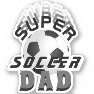 Sticker Super Soccer Papa Football Ball Sportif Père