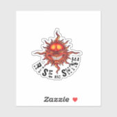 Sticker Super sourire soleil cool (Feuille)