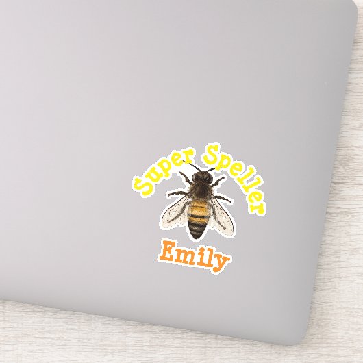 Sticker Super Speller personnalisé (Détail)