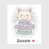 Sticker Super Stable Mmental Adorable Chat Vinyl (Feuille)