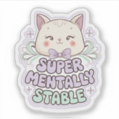 Sticker Super Stable Mmental Adorable Chat Vinyl (Devant)