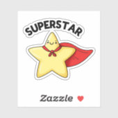 Sticker Super Star Funny Astronomy Pun (Feuille)