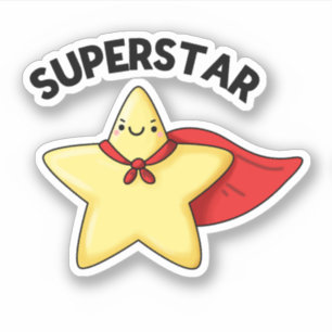 Sticker Super Star Funny Astronomy Pun