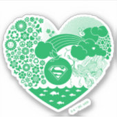 Sticker Supergirl Floral Peace Heart Graphisme (Devant)