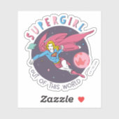 Sticker Supergirl Flying Upwards Illustration (Feuille)