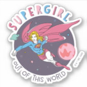 Sticker Supergirl Flying Upwards Illustration (Devant)