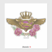 Sticker Supergirl Golden Wings (Feuille)