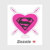 Sticker Supergirl Hearts Diagonal Pattern (Feuille)