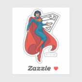 Sticker Supergirl Hovering en costume bleu (Feuille)