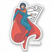 Sticker Supergirl Hovering en costume bleu (Devant)
