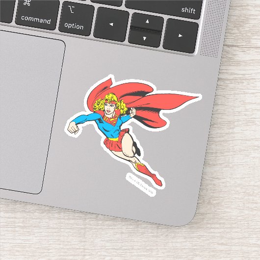 Sticker Supergirl Leaps and Punches (Détail)