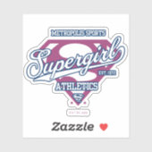 Sticker Supergirl Metropolis Sports Athletics Graphic (Feuille)