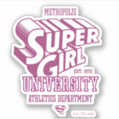 Sticker Supergirl Metropolis University Athletics Dept. (Devant)