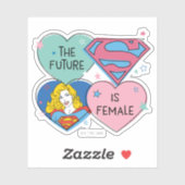 Sticker Supergirl Out of This World Retro Graphic (Feuille)