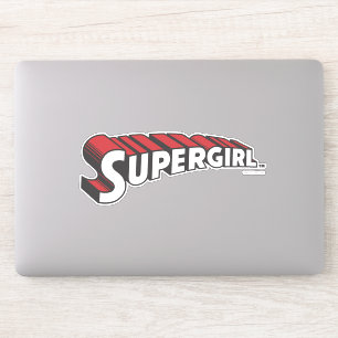 Sticker Supergirl Red and White Logo