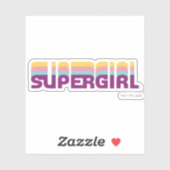 Sticker Supergirl Retro Colorshift Graphic (Feuille)