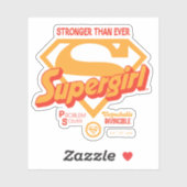 Sticker Supergirl Stronger Than Ever Retro Graphic (Feuille)