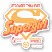 Sticker Supergirl Stronger Than Ever Retro Graphic (Devant)