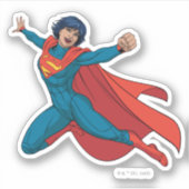 Sticker Supergirl volant en costume bleu (Devant)