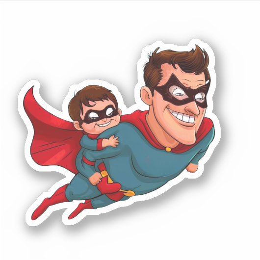 Sticker Superhero papa (Devant)