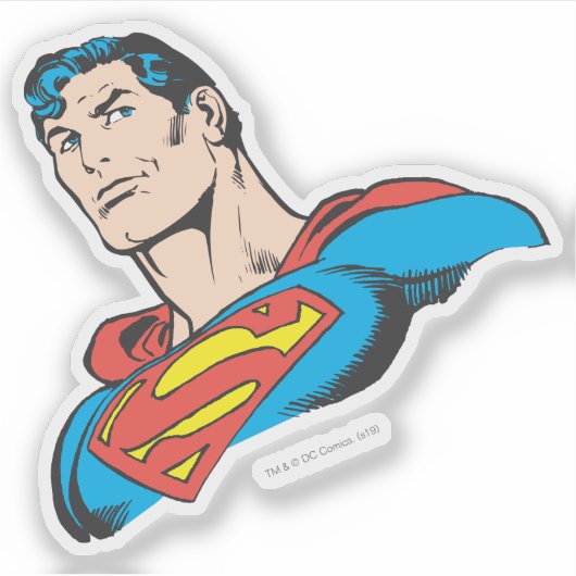 Sticker Superman Bust Smirk (Devant)