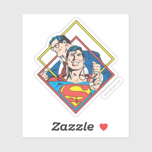 Sticker Superman/Clark Kent (Feuille)