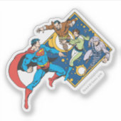 Sticker Superman combat les ennemis (Devant)