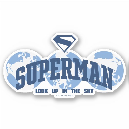 Sticker Superman dans le monde (Devant)