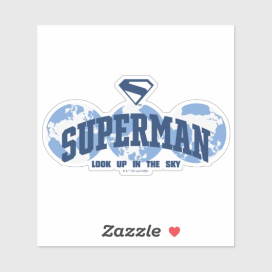 Sticker Superman dans le monde (Feuille)