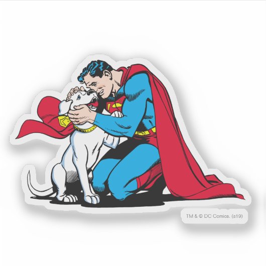 Sticker Superman et Krypto (Devant)