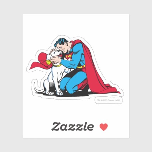 Sticker Superman et Krypto (Feuille)
